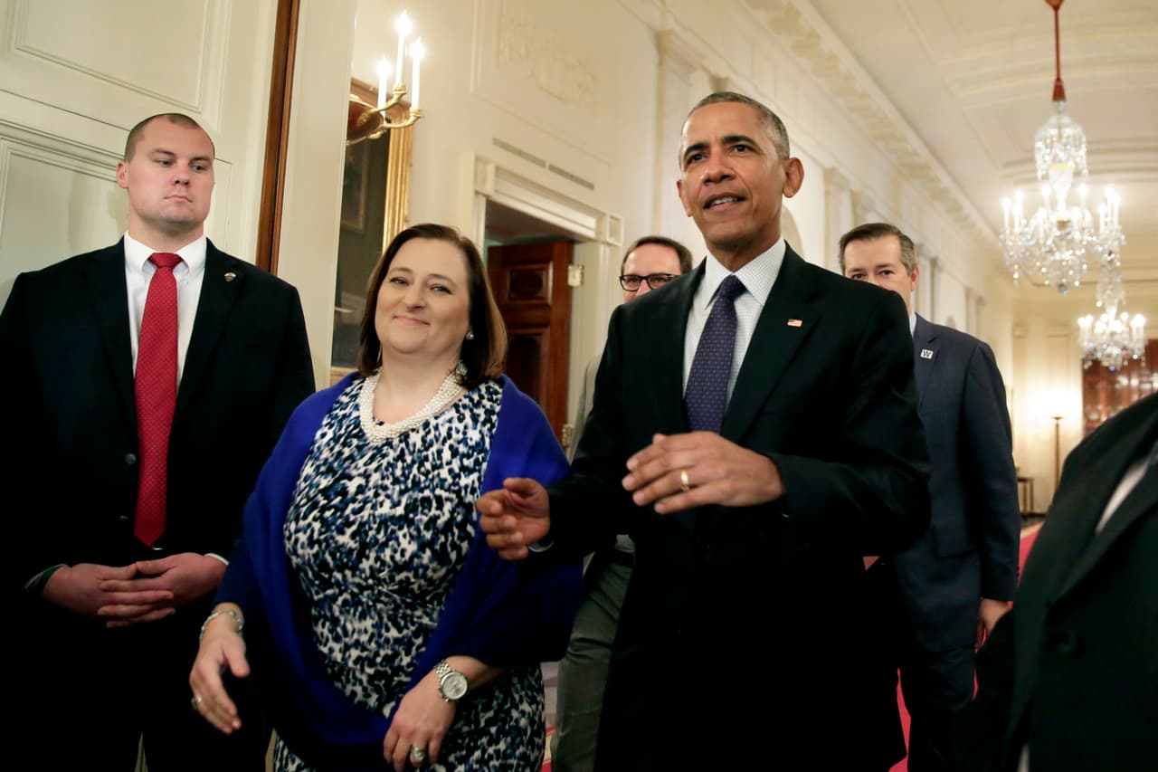 Laura Ricketts, copropietaria de los Chicago Cubs, fue una de las figuras que lideró en el encuentro con el mandatario.