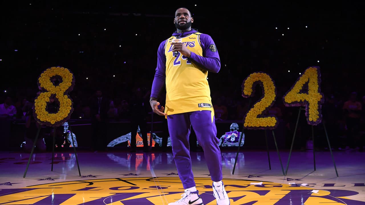 LeBron James encabezó el homenaje a Kobe Bryant
