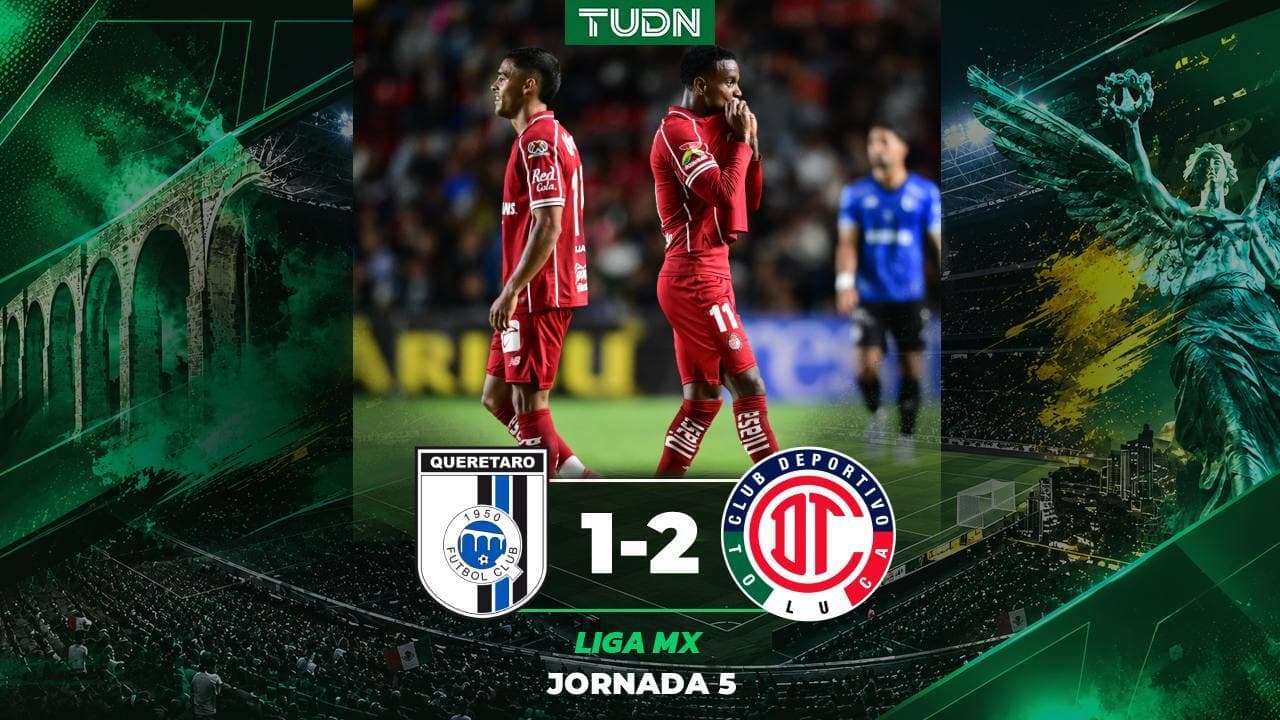 Resumen | Toluca, jugando con 10, se lleva los tres puntos de la Corregidora