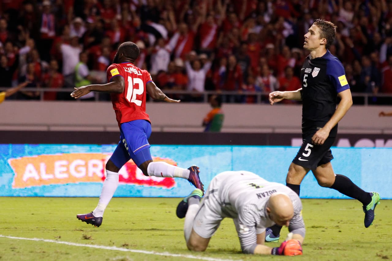 Joel Campbell fue una de las grandes figuras de la jornada con su doblete en el 4-0 contra un Estados Unidos irreconocible.