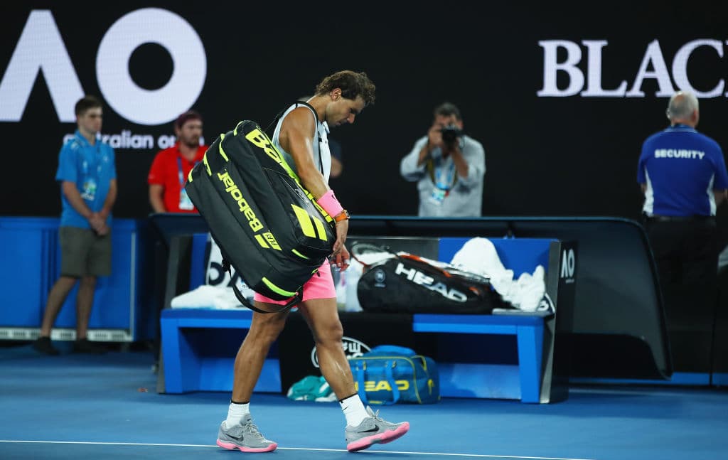 Este año Nadal ya había tenido problemas físicos que le hicieron retirarse, ocurrió en los cuartos de final del Abierto de Australia contra el croata Marin Cilic.
