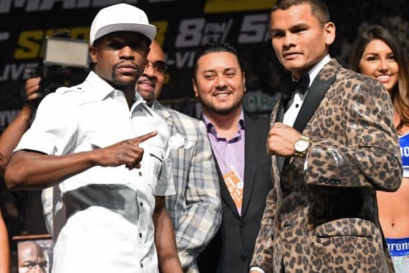 Floyd Mayweather Jr. y Marcos 'Chino' Maidana dieron la última conferencia de prensa previo a su pelea de este 13 de septiembre en el MGM Grand de Las Vegas.