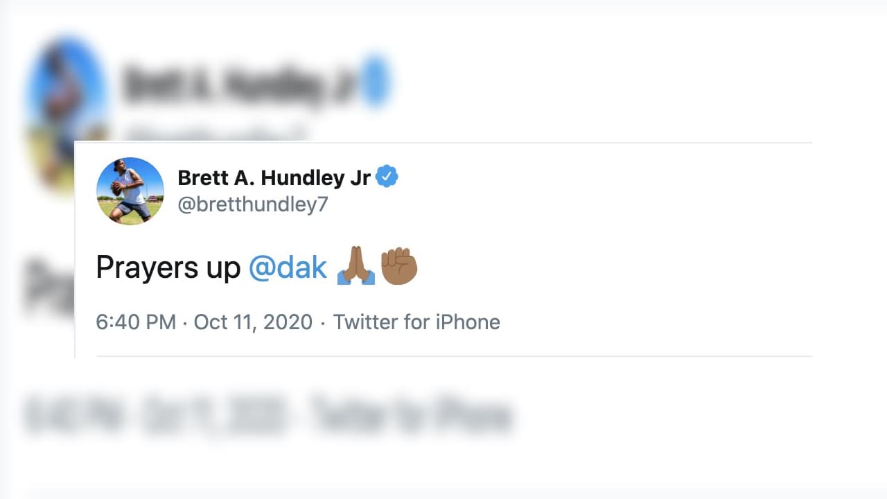 El quarterback de los Dallas Cowboys sufrió una grave lesión de tobillo y sus compañeros de profesión le mandaron apoyo en sus redes sociales.