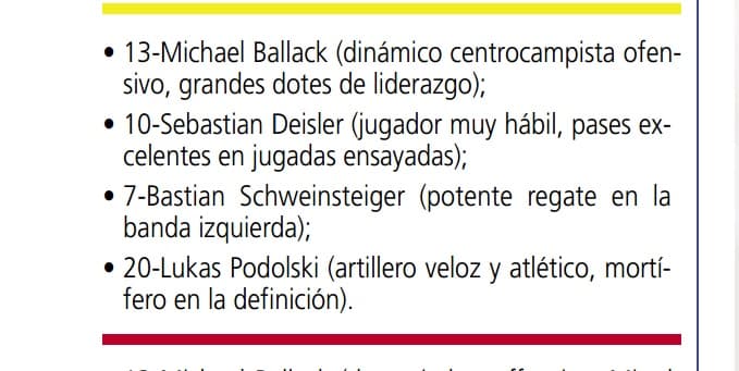 Hasta la FIFA en su reporte técnico de aquella Confederaciones lo nombró en el TOP 4 de jugadores alemanes.