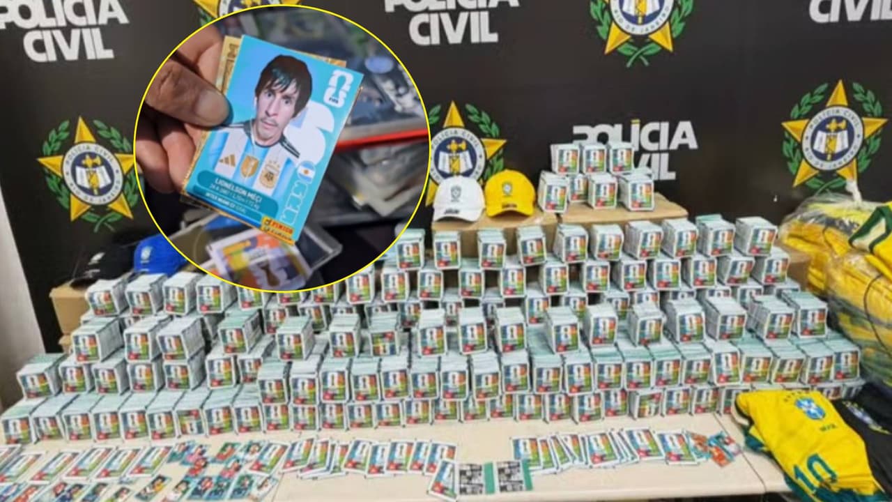 Decomisan miles de estampas piratas del Panini