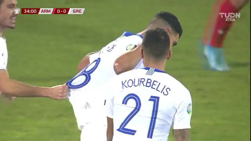¡GOOOL! Dimitris Limnios anota para Greece