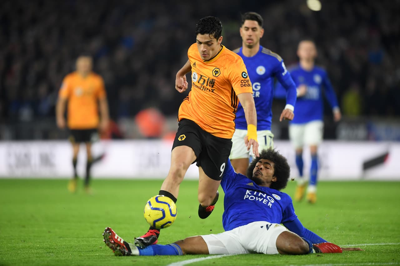 Raul Jimenez y el Wolverhampton no pudieron ante el Leicester City en el Molineux tras empatar 0-0.