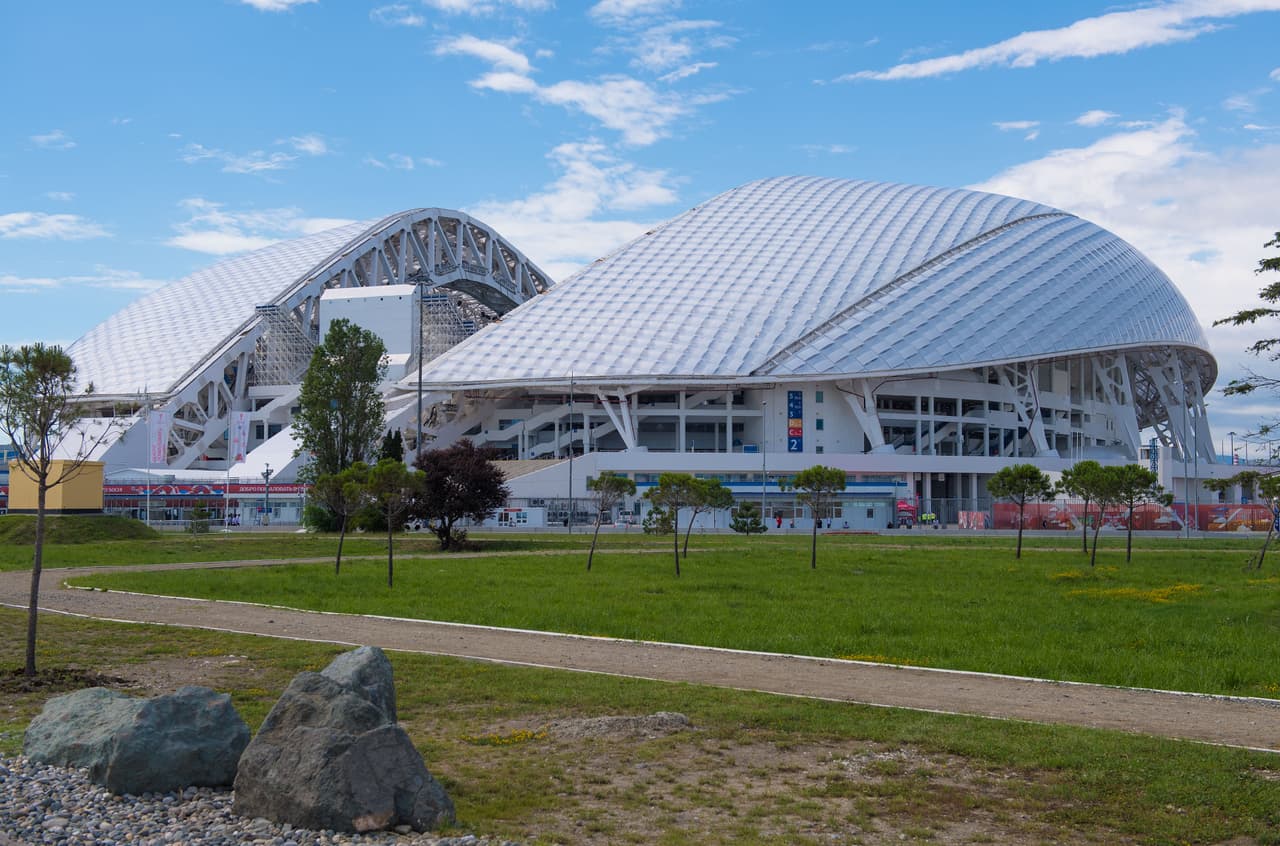 El Estadio Olímpico Fisht, en Sochi, estaba preparado para recibir a los mexicanos y neozelandeses.