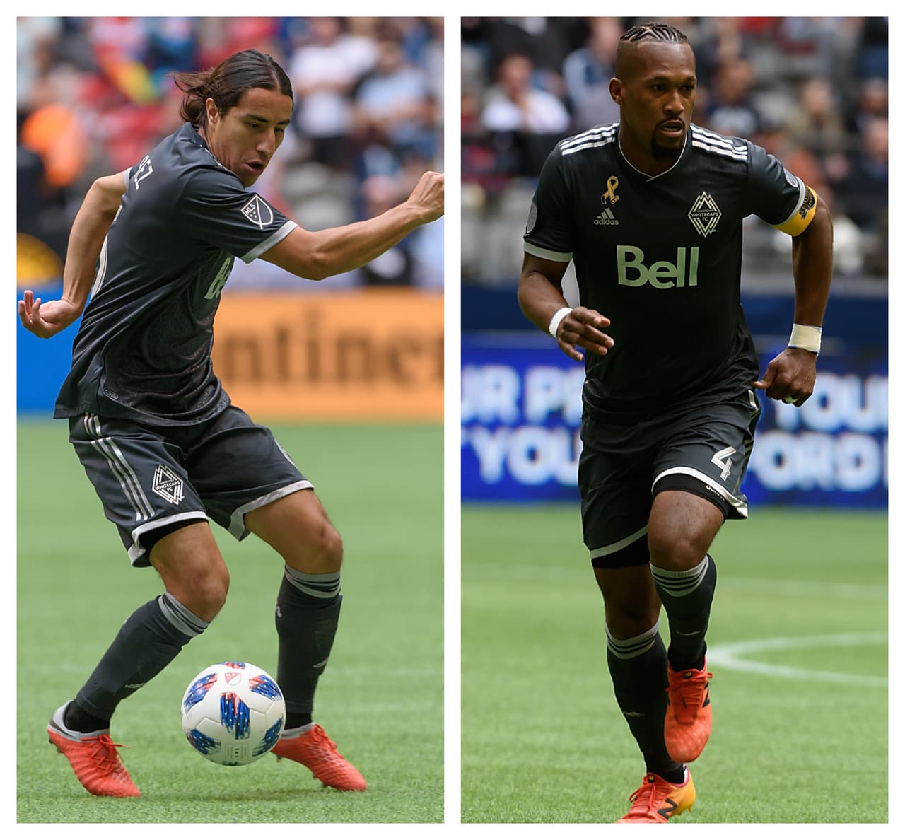 Efraín Juárez y Kendall Waston, con futuro en dudas en Vancouver Whitecaps FC.