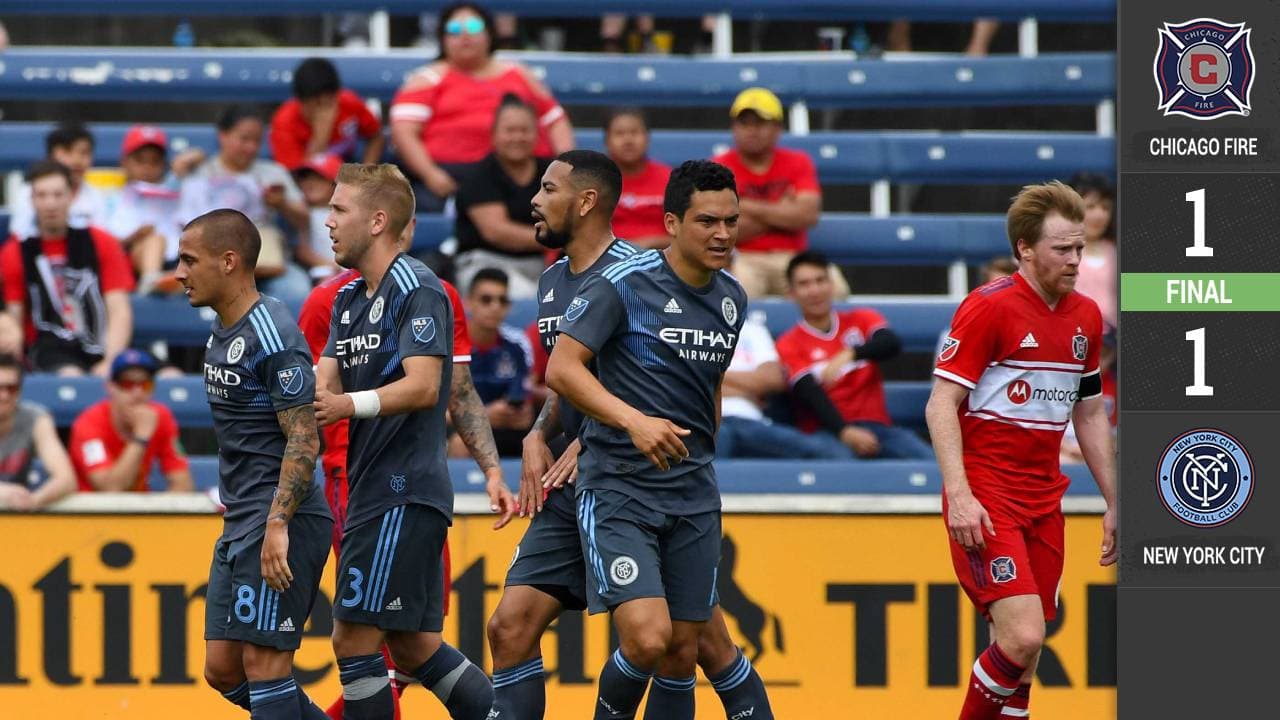 NYCFC iguala en casa del Chicago Fire y alarga su racha invicta