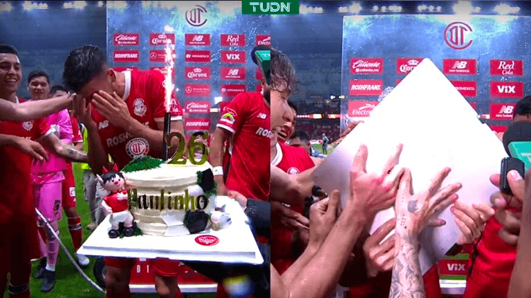 Momentazo en la TV: Pastelazo a Paulinho por su cumple y gol al América