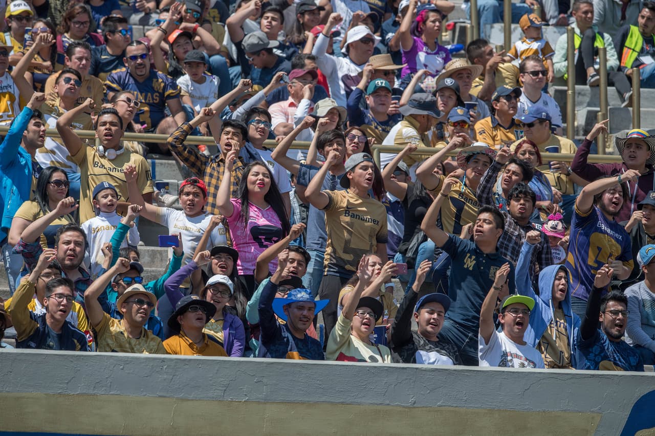 Como siempre, la afición de los Pumas se hizo sentir.