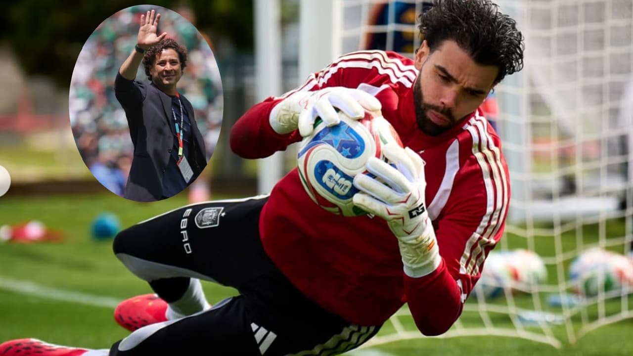 El portero David Raya, de España, se desvive por Guillermo Ochoa