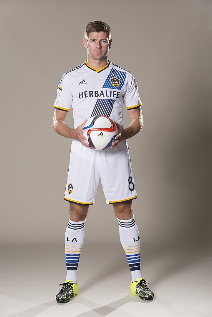 Steven Gerrard con la camiseta del Galaxy