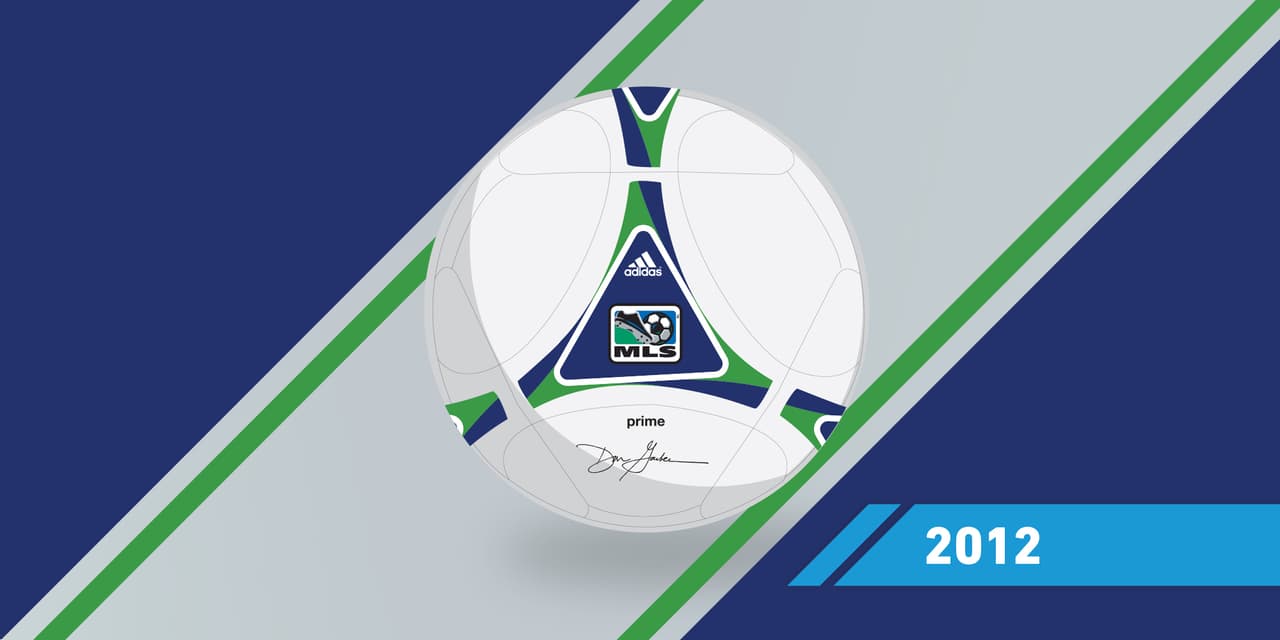 <b>2012: </b>Adidas optó por un diseño menos excéntrico y más apegado al Questra del Mundial 1994 con respecto a las figuras dibujadas en el esférico. Un detalle a notar es que también se incluyó la firma del Comisionado Don Garber. Con ese balón debutó el tercer equipo canadiense de la liga, Montreal Impact, y David Beckham se coronó bicampeón con LA Galaxy para después partir al PSG.