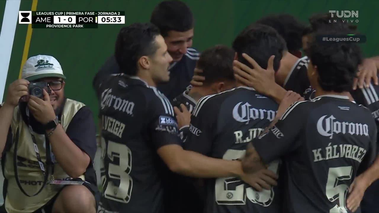 ¡Obra de arte de Brian Rodríguez! Golazo del América, 1-0