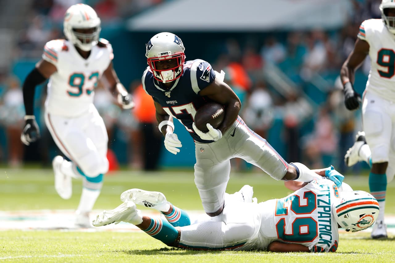 Antonio fue el receptor más destacado en la Semana 2 ante los Dolphins con cuatro recepciones y 56 yardas.