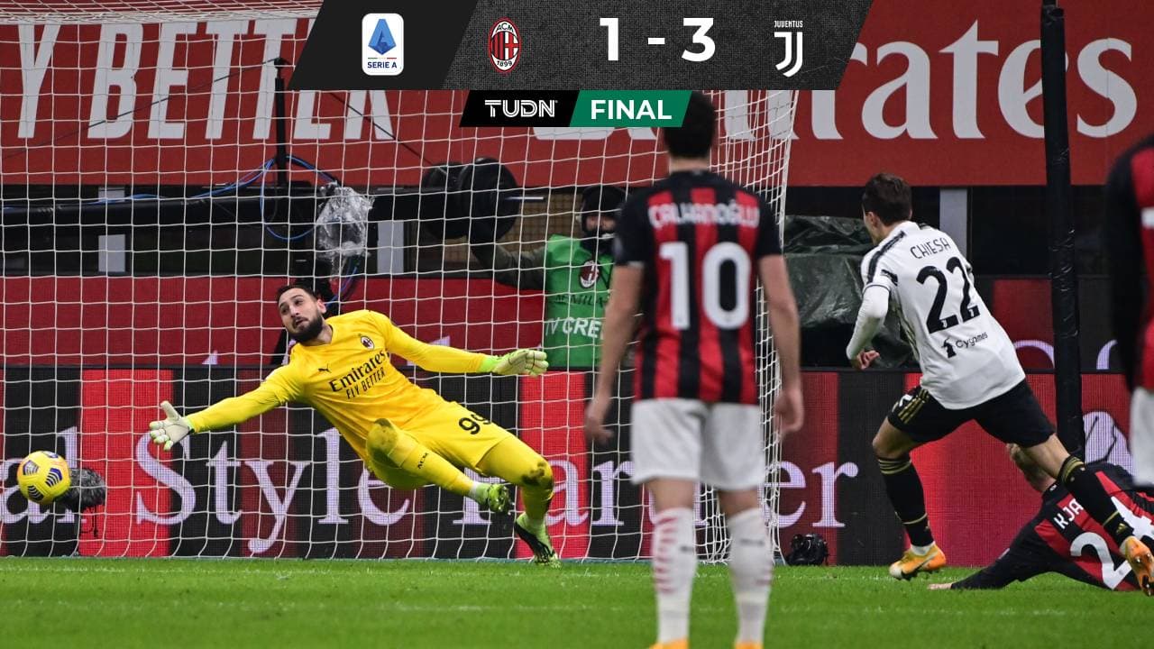 Juventus destruye el invicto del Milan con doblete de Chiesa