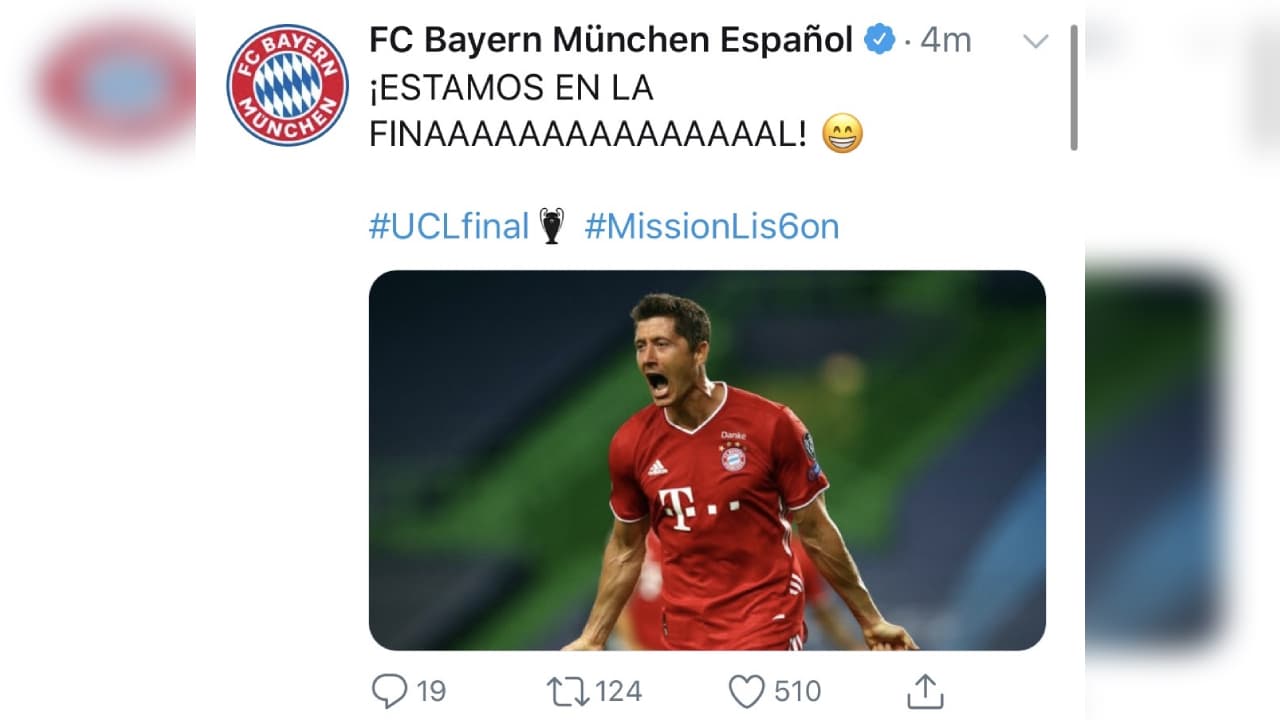 El Bayern múnich está de regreso en la final de la UEFA Champions League, y sus jugadores no contuvieron la alegría y la mostraron en redes sociales.
