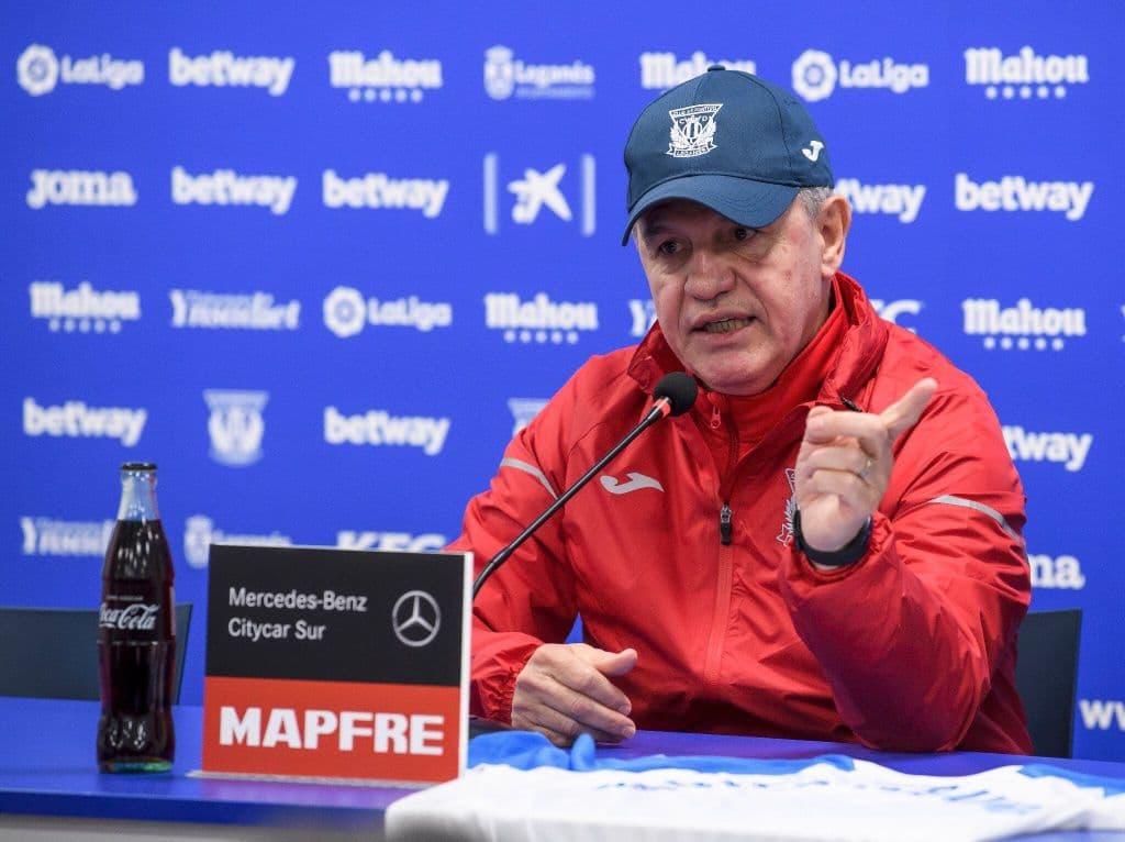 Javier Aguirre en conferencia de prensa con el Leganés.