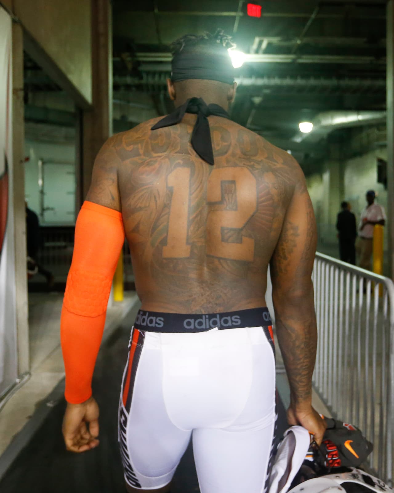 Cleveland Browns wide receiver Josh Gordon (12) walks into the tunnel after a preseason game against the Tampa Bay Buccaneers, Friday, Aug. 26th, 2016 in Tampa Bay, FL. Buccaneers won 30-13. (Logan Bowles via AP Images)