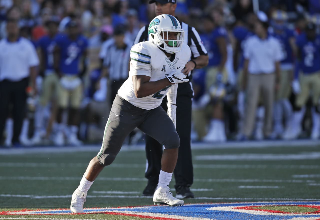 Tulane linebacker Nico Marley (2) is pictured during an NCAA college football game between Tulane and Tulsa in Tulsa, Okla., Saturday, Oct. 22, 2016. Tulsa won 50-27. (AP Photo/Sue Ogrocki)