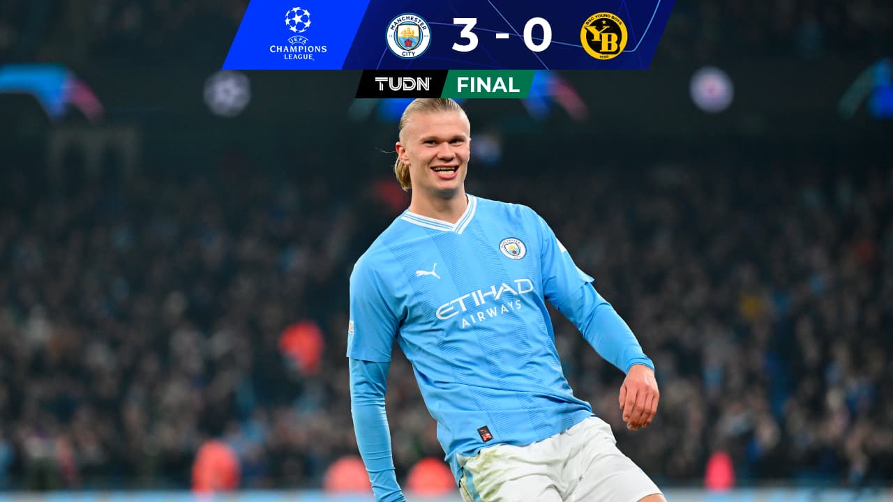 ¡A Octavos! Manchester City golea a Young Boys con doblete de Haaland