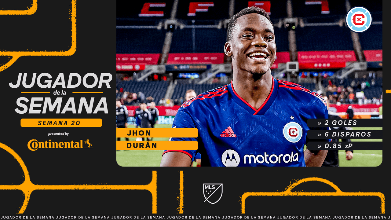 Con el primer doblete de su carrera, Jhon Durán es el Jugador de la Semana