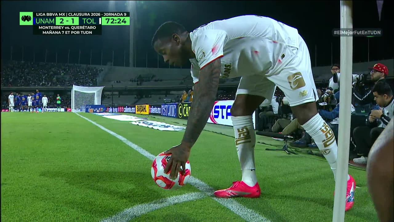 ¡GOL!  anota para Toluca. Diego Barbosa