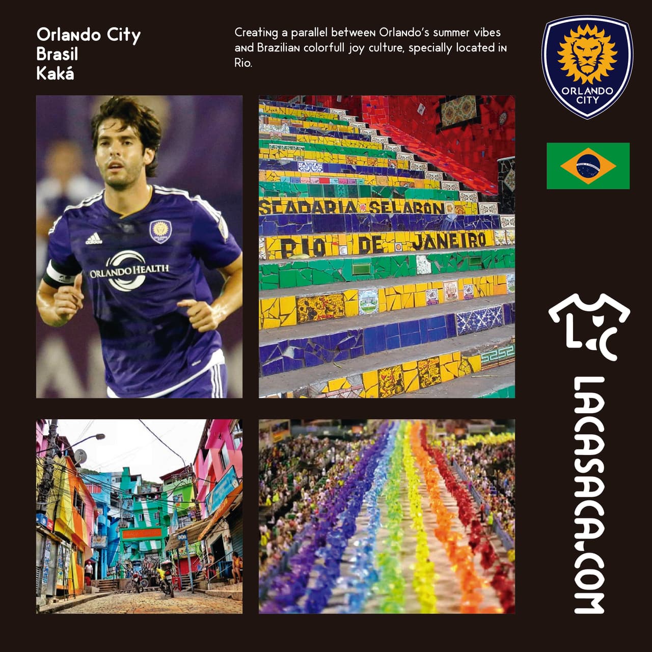 ORLANDO CITY SC | Kaká, el colorido de Rio de Janeiro y los agradables veranos de Orlando han servido como inspiración para esta casaca.