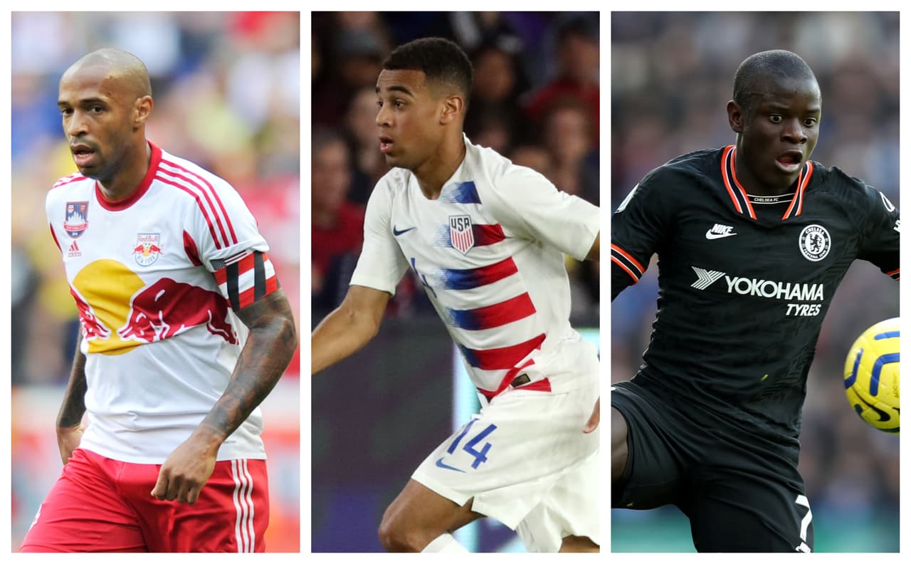 Thierry Henry, Tyler Adams y N'Golo Kanté.