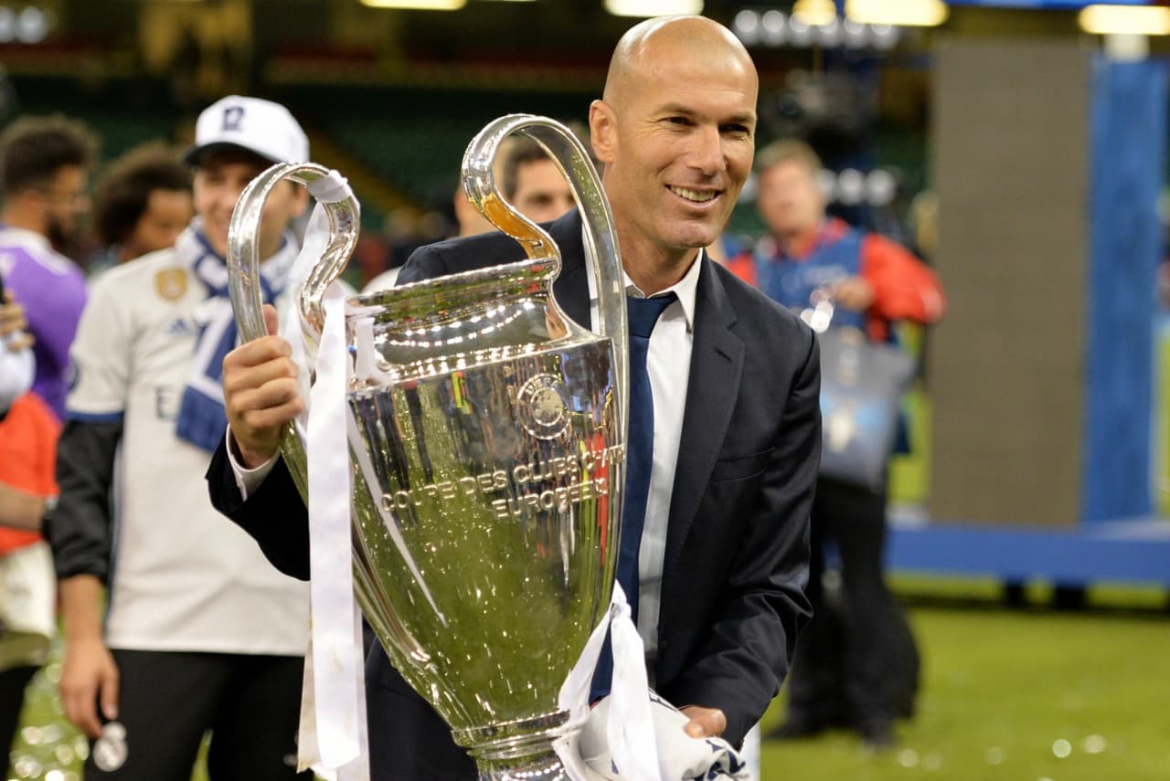 Con Real Madrid, Zinedine Zidane ha ganado una Champions como jugador, otra como auxiliar y dos como DT.