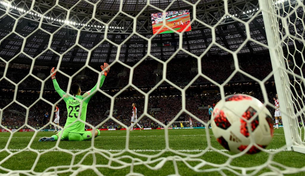 Curiosamente, los cuatro goles en contra de Croacia en esta final fueron anotados en el lado derecho del arco de Subasic.