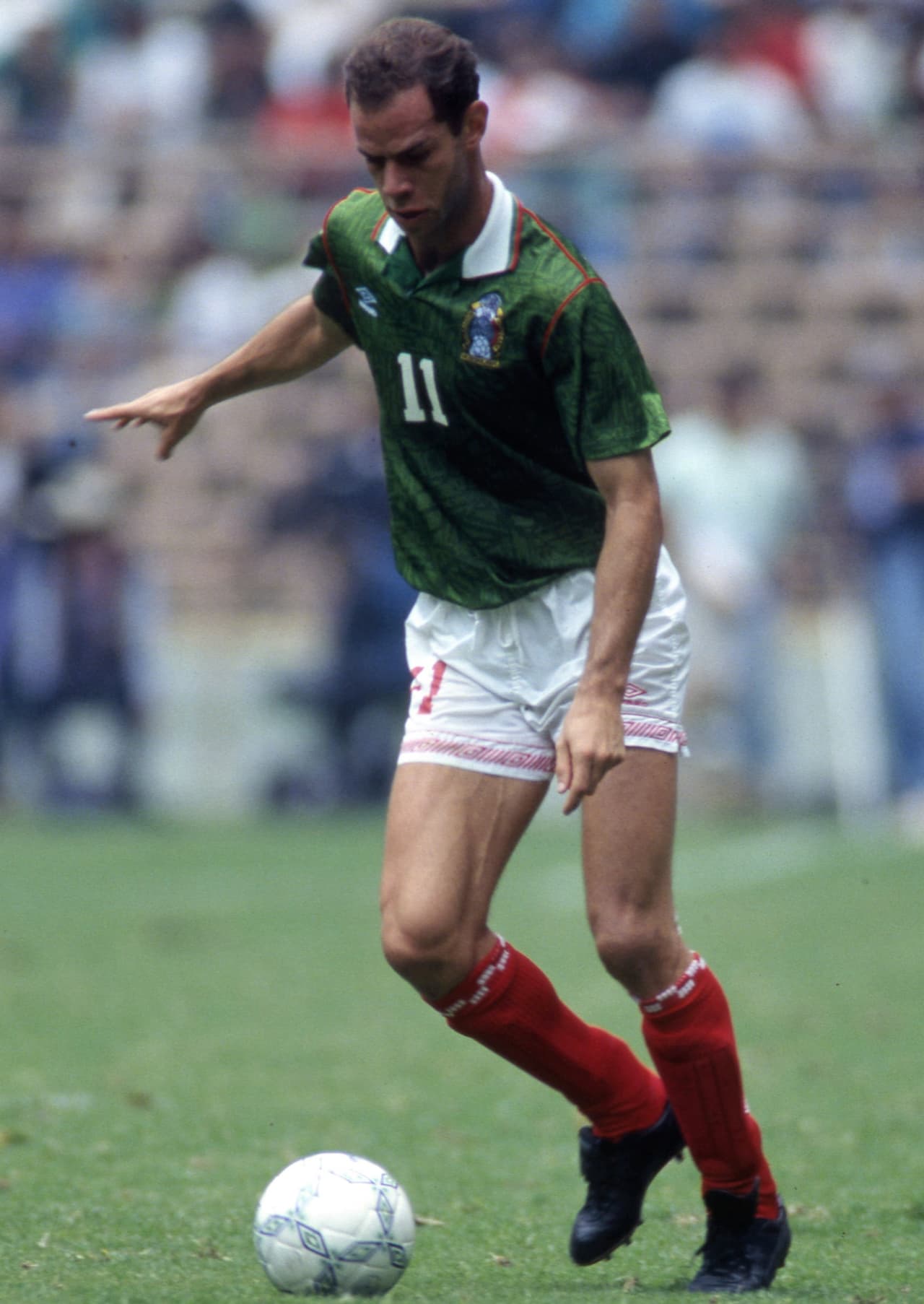 Y el entonces delantero de las Águilas del América tuvo su mejor actuación como futbolista profesional y, desde luego, con el uniforme de la Selección Mexicana.