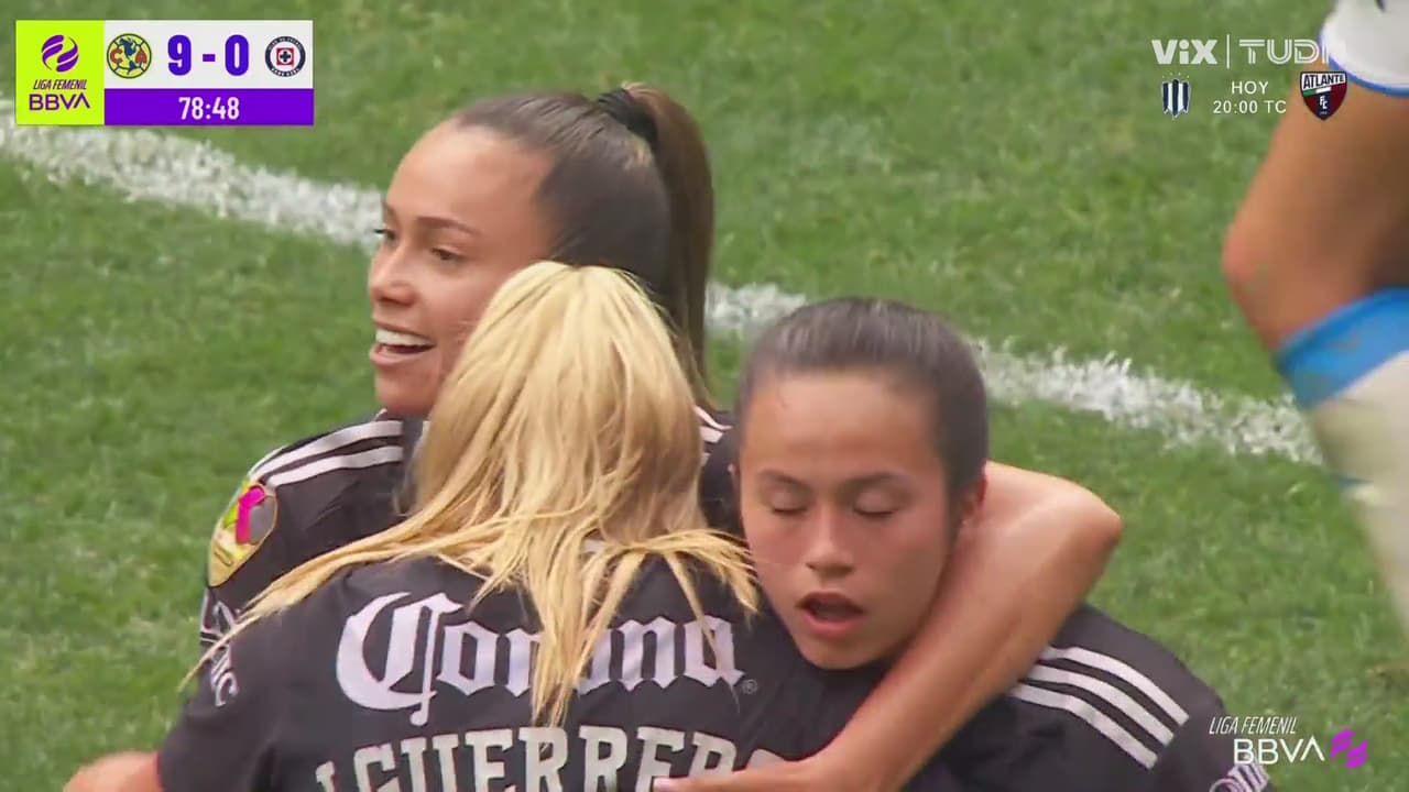 ¡Sigue la fiesta en el Banorte! Irene Guerrero con el 9-0 sobre Cruz Azul