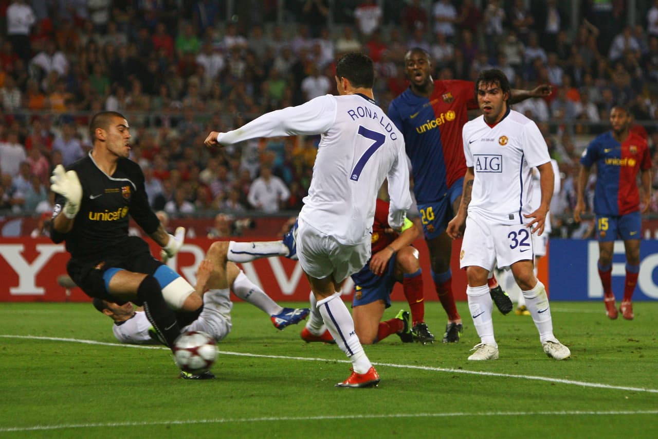 Valdés también conquistó la Champions 2009 en el Olímpico de Roma cerrándole la puerta a CR7 y a Carlitos Tévez.