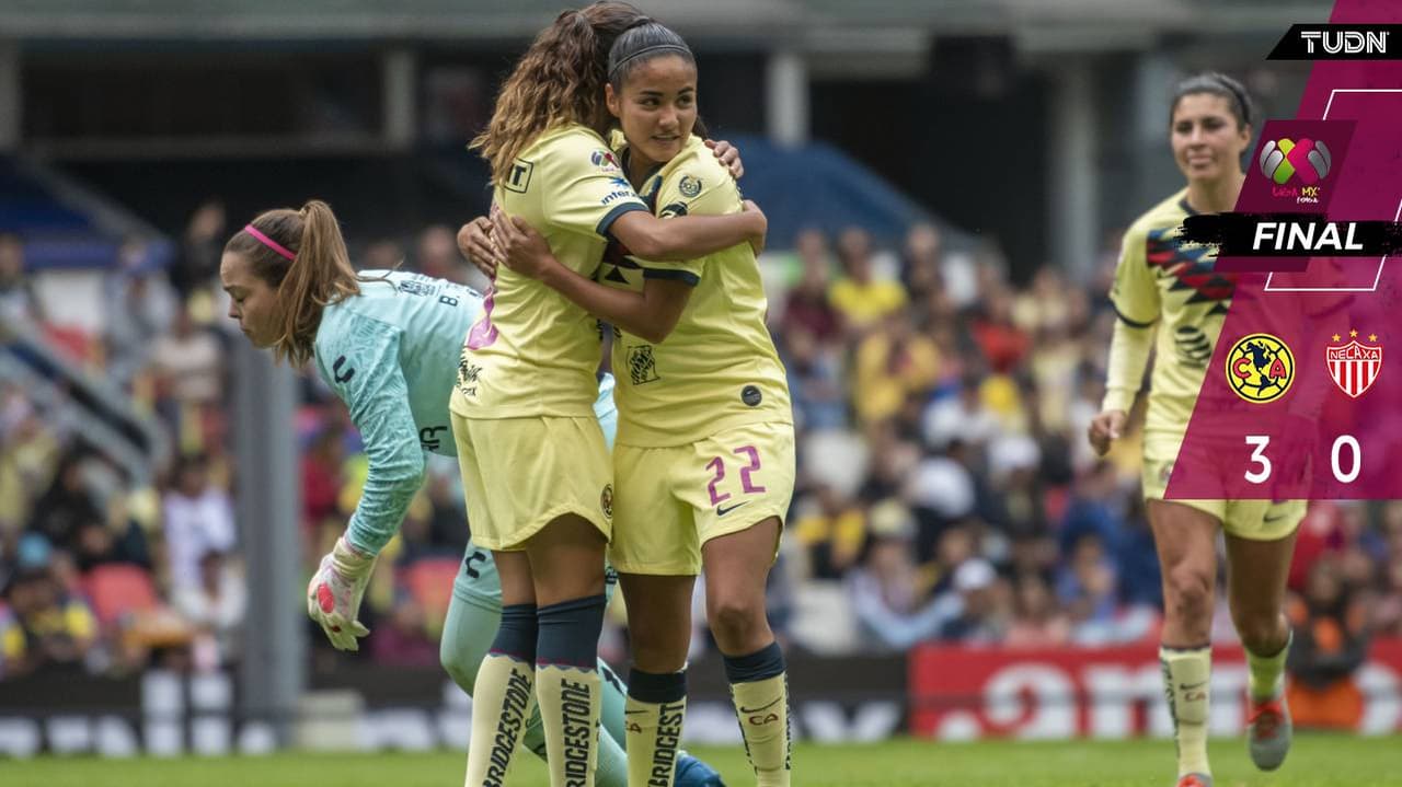 América golea al Necaxa y escala en la Liga MX Femenil