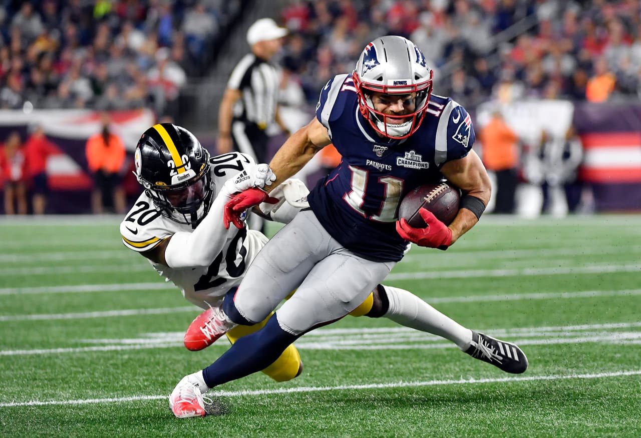 New England Patriots 
<b>33-3</b> Pittsburgh Steelers