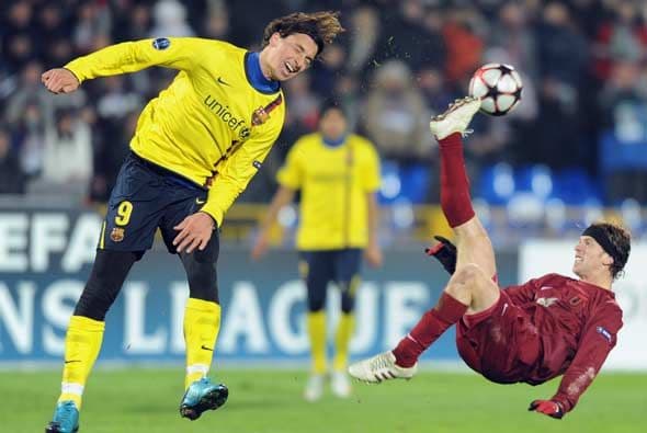 El Barcelona se estrelló contra el muro defensivo del Rubín Kazán