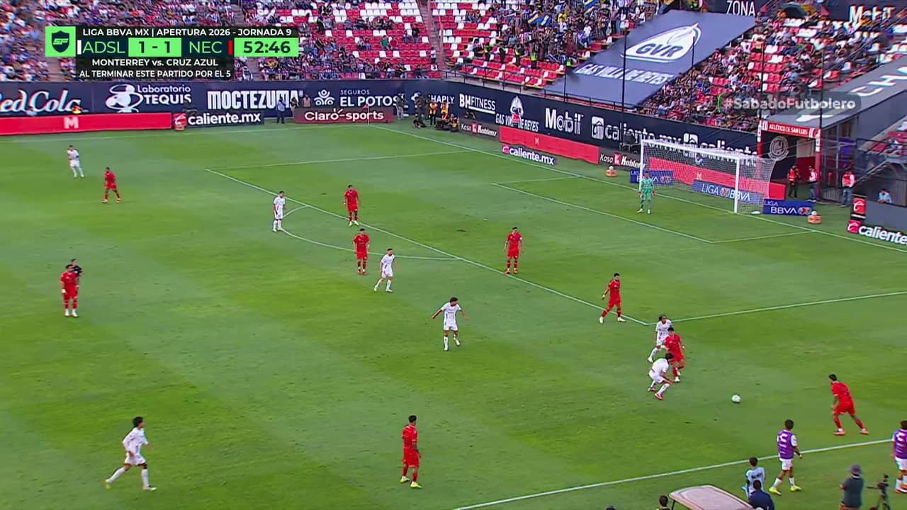 ¡GOL!  anota para Atlético San Luis. Rafa Llorente
