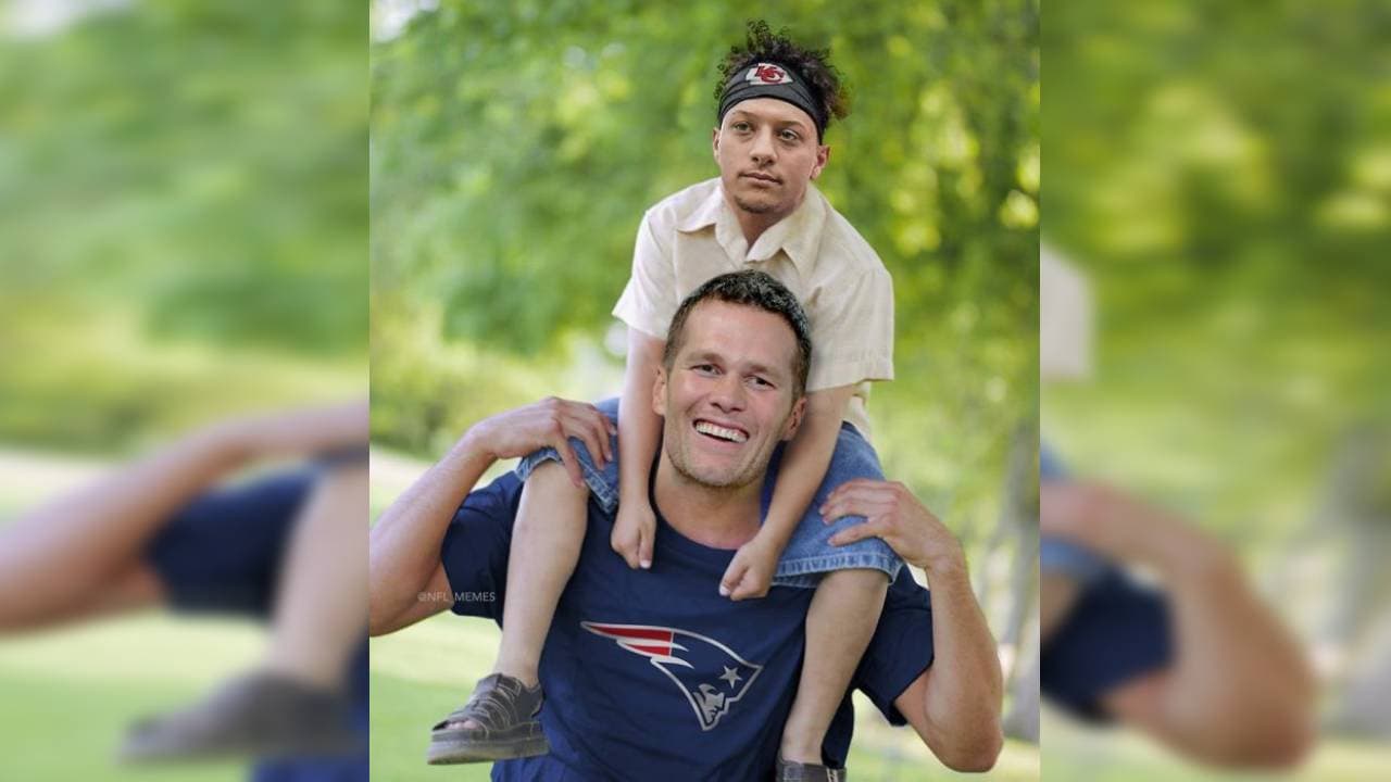 Gronkowski revela que a su mamá le encanta el meme de Mahomes y Brady
