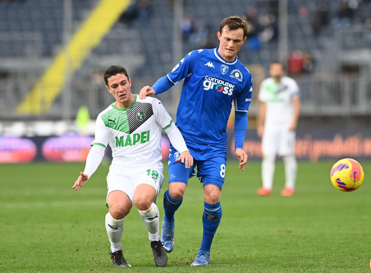 Sassuolo no tuvo piedad y goleó al Empoli 5-1 con anotaciones de Domenico Berardi, doblete de Giacomo Raspadori y Gianluca Scamacca, mientras que para los locales descontó Liam Henderson.