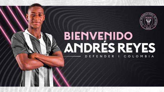 Andrés Reyes se incorpora a Inter Miami CF.