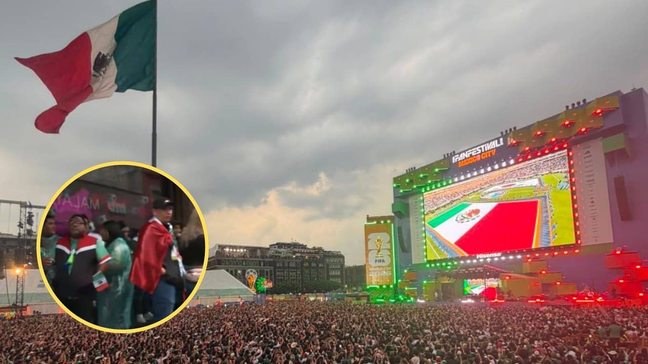 ¡Ni la lluvia los detiene! Fans ya están en el Zócalo para ver a México