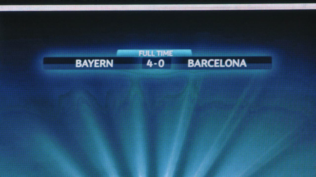 <b>¡Marcador fulminante!</b>
<br>Así se aprecióo las pantalla del Allianz Arena, con un resultado muy positivo para los Bávaros, pero no se pensó que fuera definitivo.