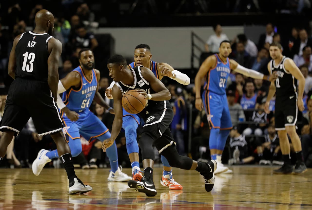 Te traemos las mejores imágenes del primer partido en México entre los Nets y el Thunder.