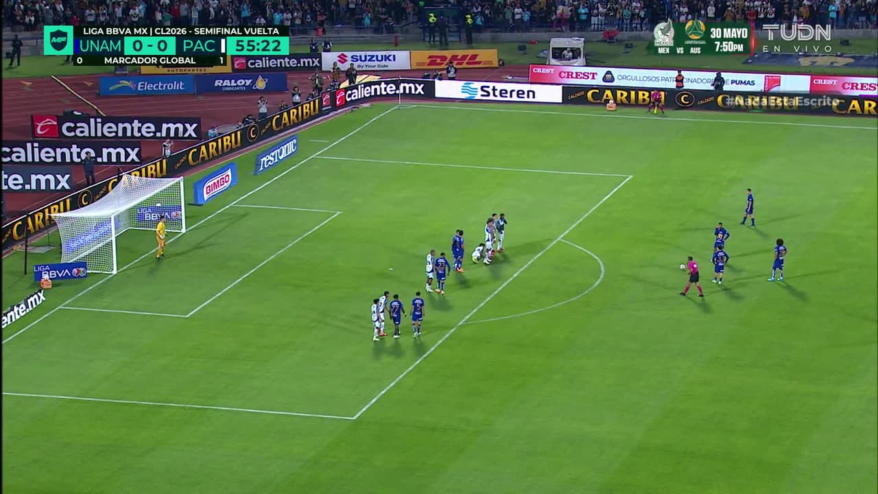 ¡GOL!  anota para Pumas UNAM. Jordán Carrillo