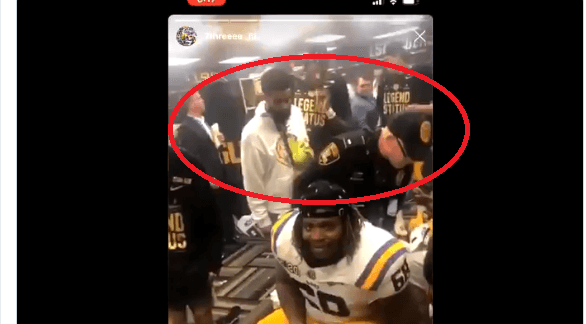 El receptor pasó los límites ante un oficial de la Policía.