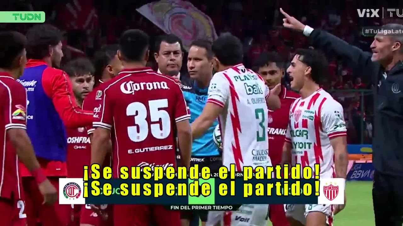 ¡Se suspende el partido! Toluca se va a los vestidores