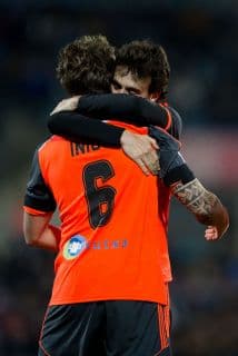 Rubé Pardo (de frente) anotó el gol del empate de la Real Sociedad.